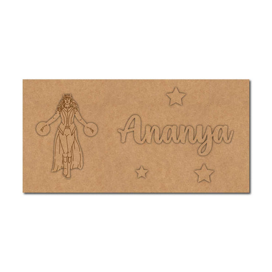 Scarlet Witch Kids Nameplate MDF Design 1