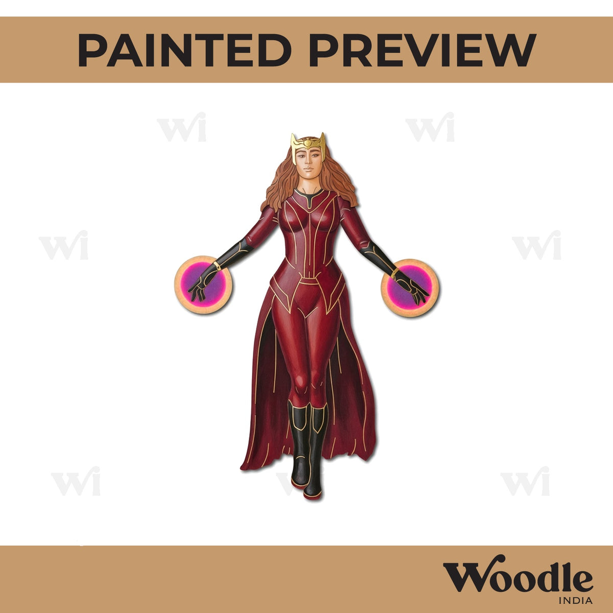 Scarlet Witch Marvel Avengers Pre Marked MDF Design 1