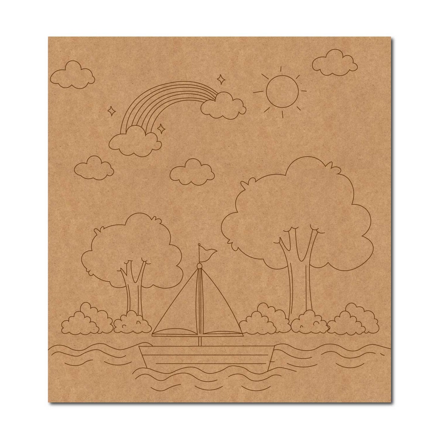 Scenery Pre Marked Base MDF Design 1