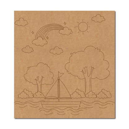 Scenery Pre Marked Base MDF Design 1