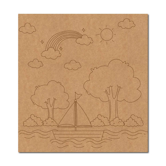 Scenery Pre Marked Base MDF Design 1
