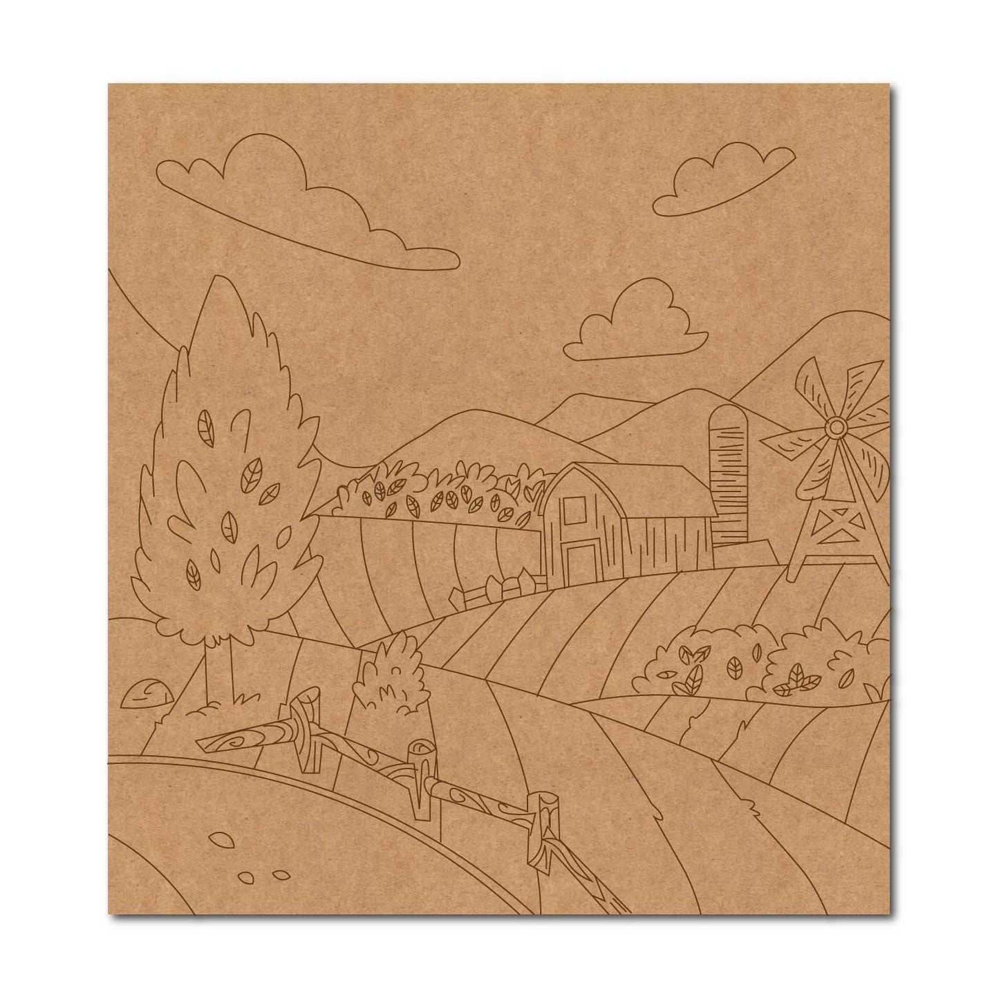 Scenery Pre Marked Base MDF Design 2