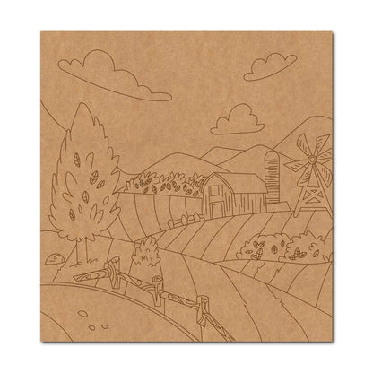 Scenery Pre Marked Base MDF Design 2