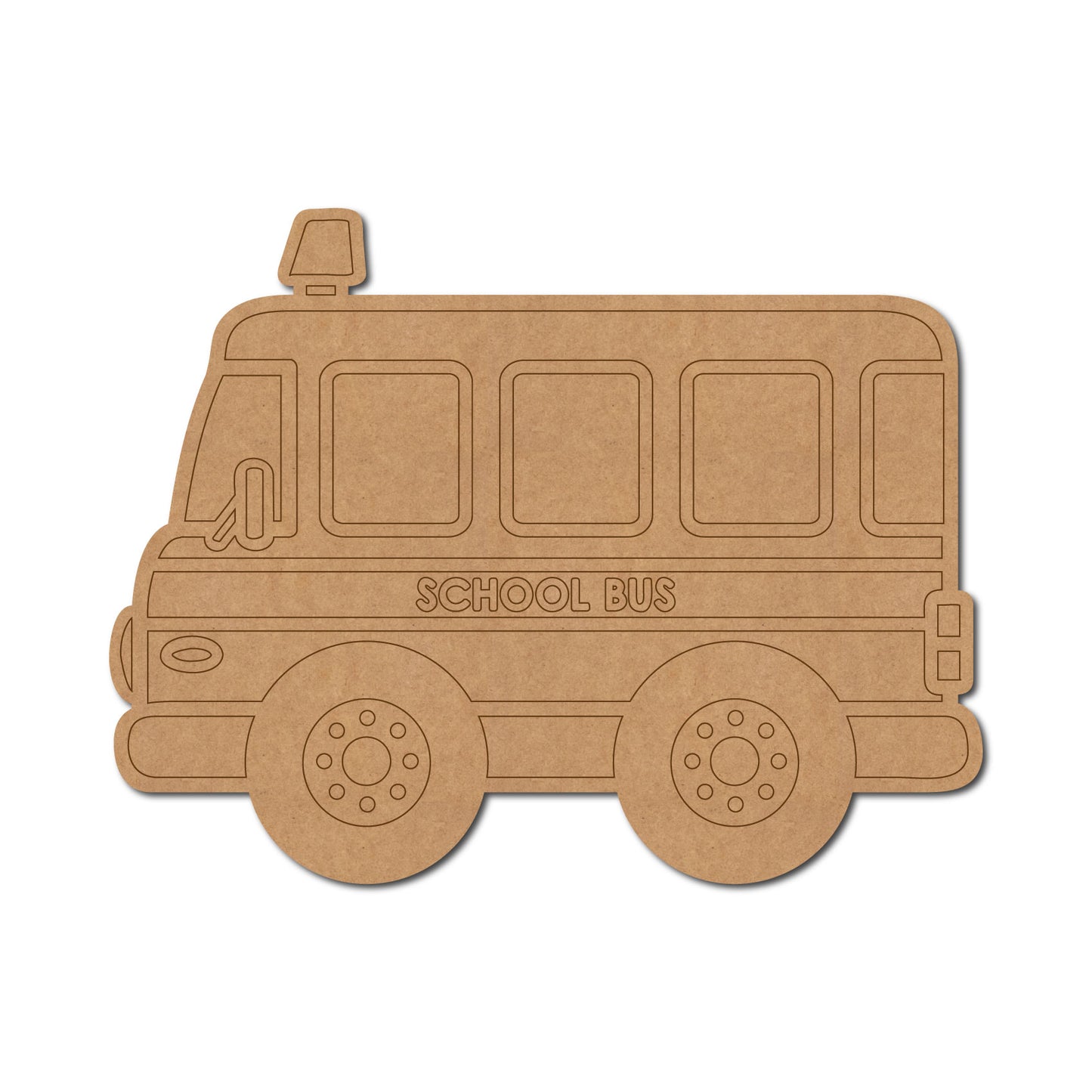 School Bus Pre Marked MDF Design 1