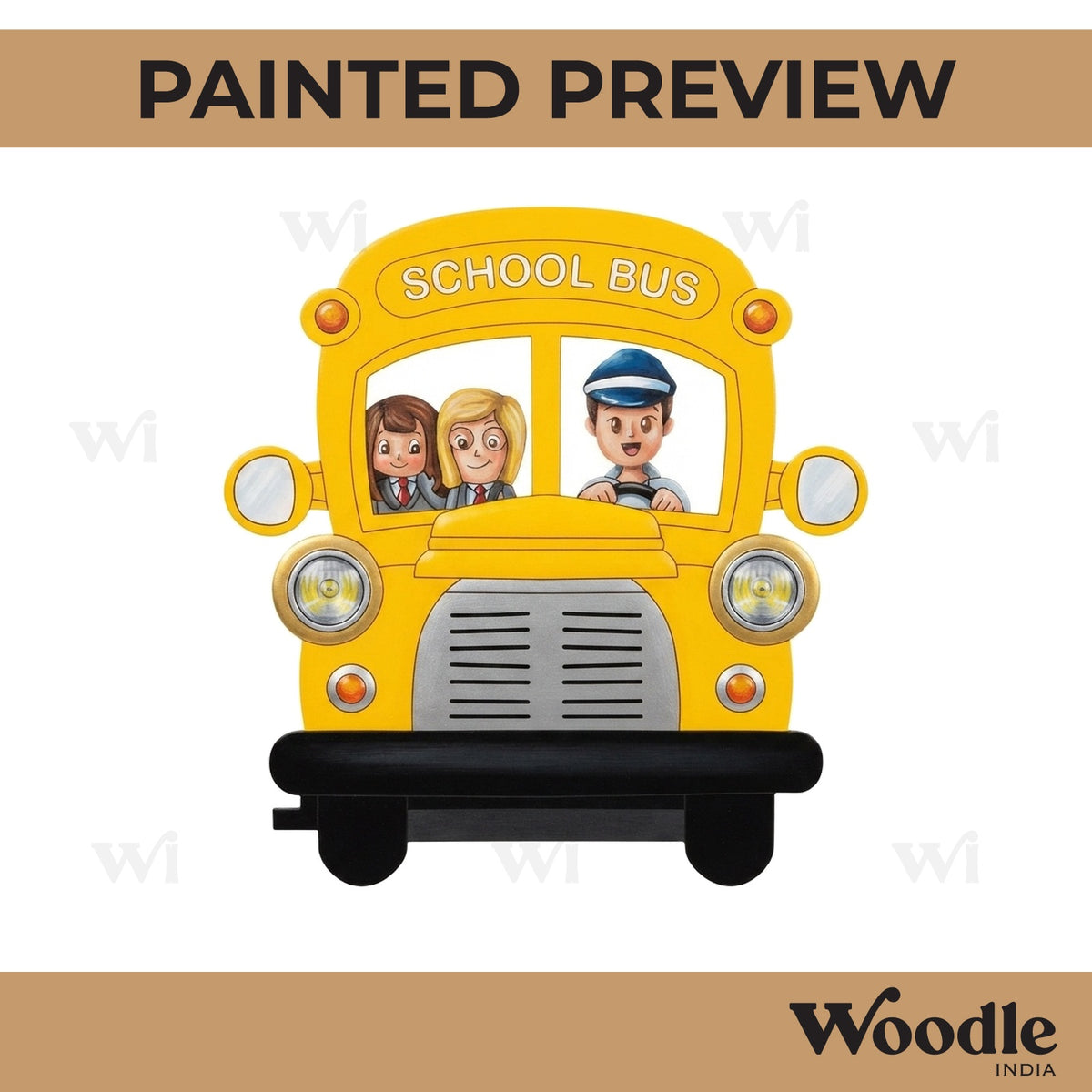 School Bus Pre Marked MDF Design 2