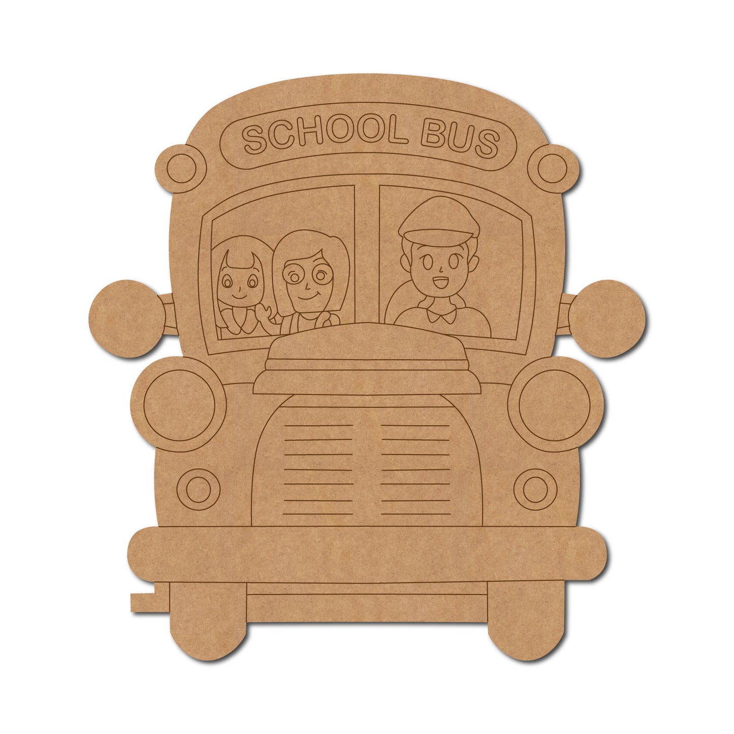 School Bus Pre Marked MDF Design 2