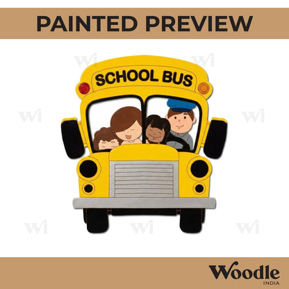 School Bus Pre Marked MDF Design 3