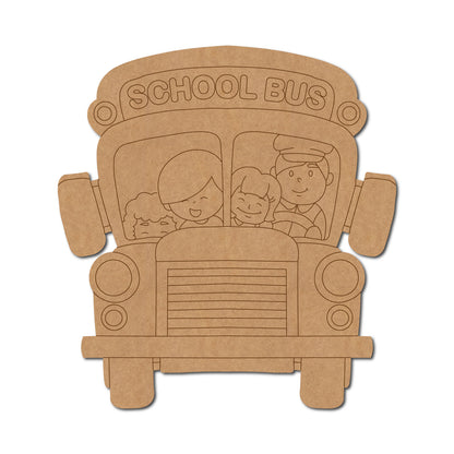 School Bus Pre Marked MDF Design 3