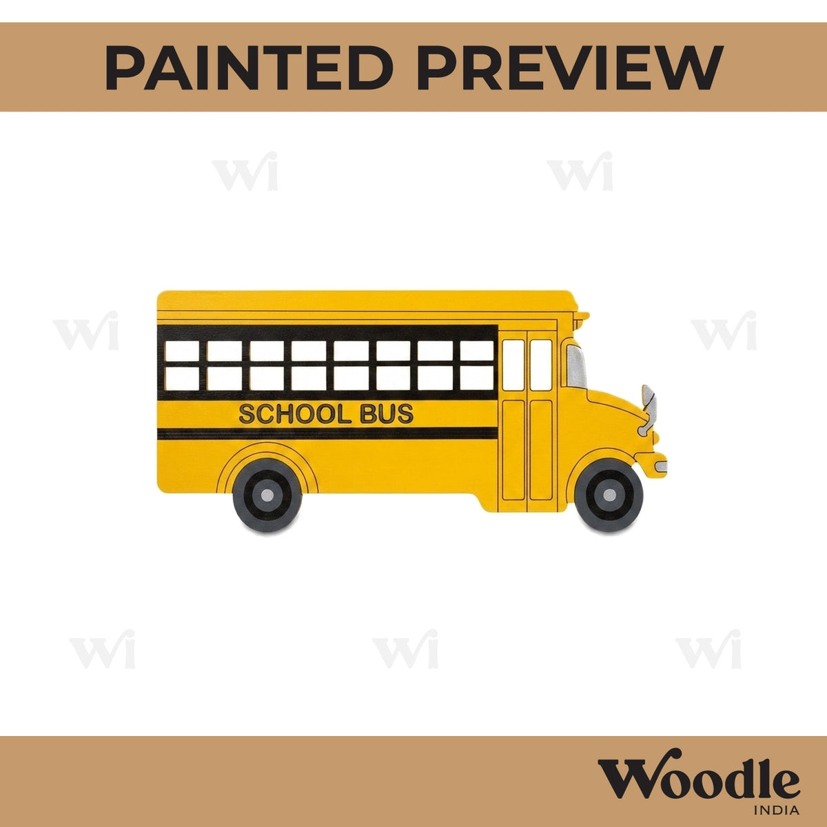 School Bus Pre Marked MDF Design 4