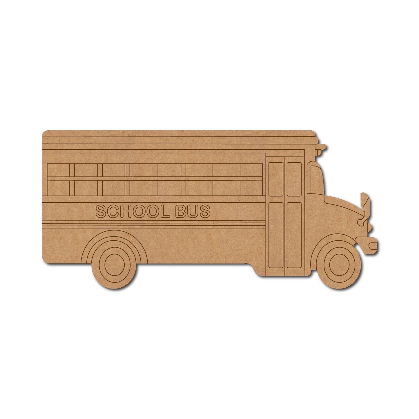 School Bus Pre Marked MDF Design 4