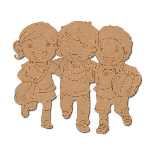 School Friends Pre Marked MDF Design 1
