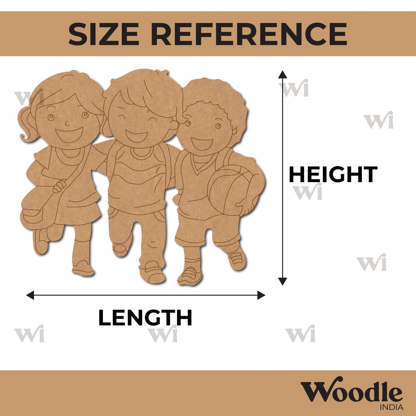 School Friends Pre Marked MDF Design 1