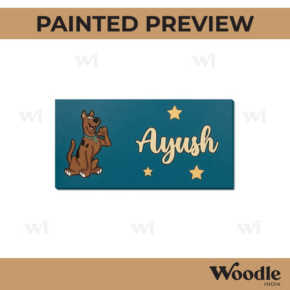 Scooby Doo Dog Kids Nameplate MDF Design 1