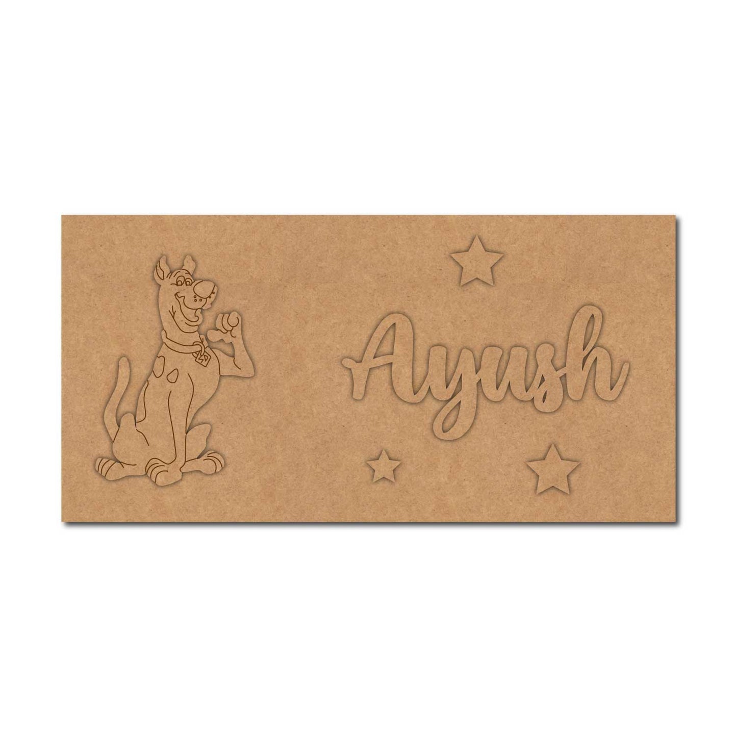 Scooby Doo Dog Kids Nameplate MDF Design 1