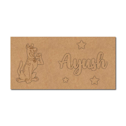 Scooby Doo Dog Kids Nameplate MDF Design 1