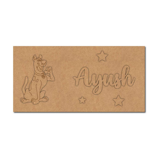 Scooby Doo Dog Kids Nameplate MDF Design 1