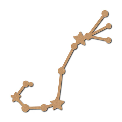 Scorpio Constellation Zodiac Style Cutout MDF Design 1