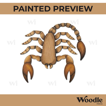 Scorpio Zodiac Sign Cutout MDF Design 1