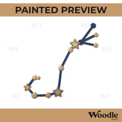 Scorpio Constellation Zodiac Style Cutout MDF Design 1