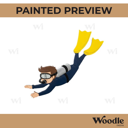 Scuba Diver Pre Marked MDF Design 1