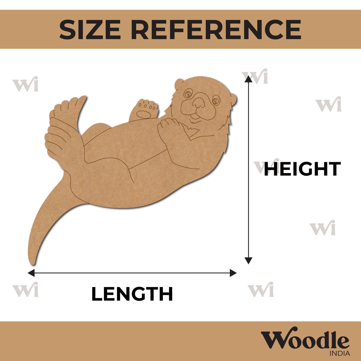 Sea Otter Pre Marked MDF Design 1