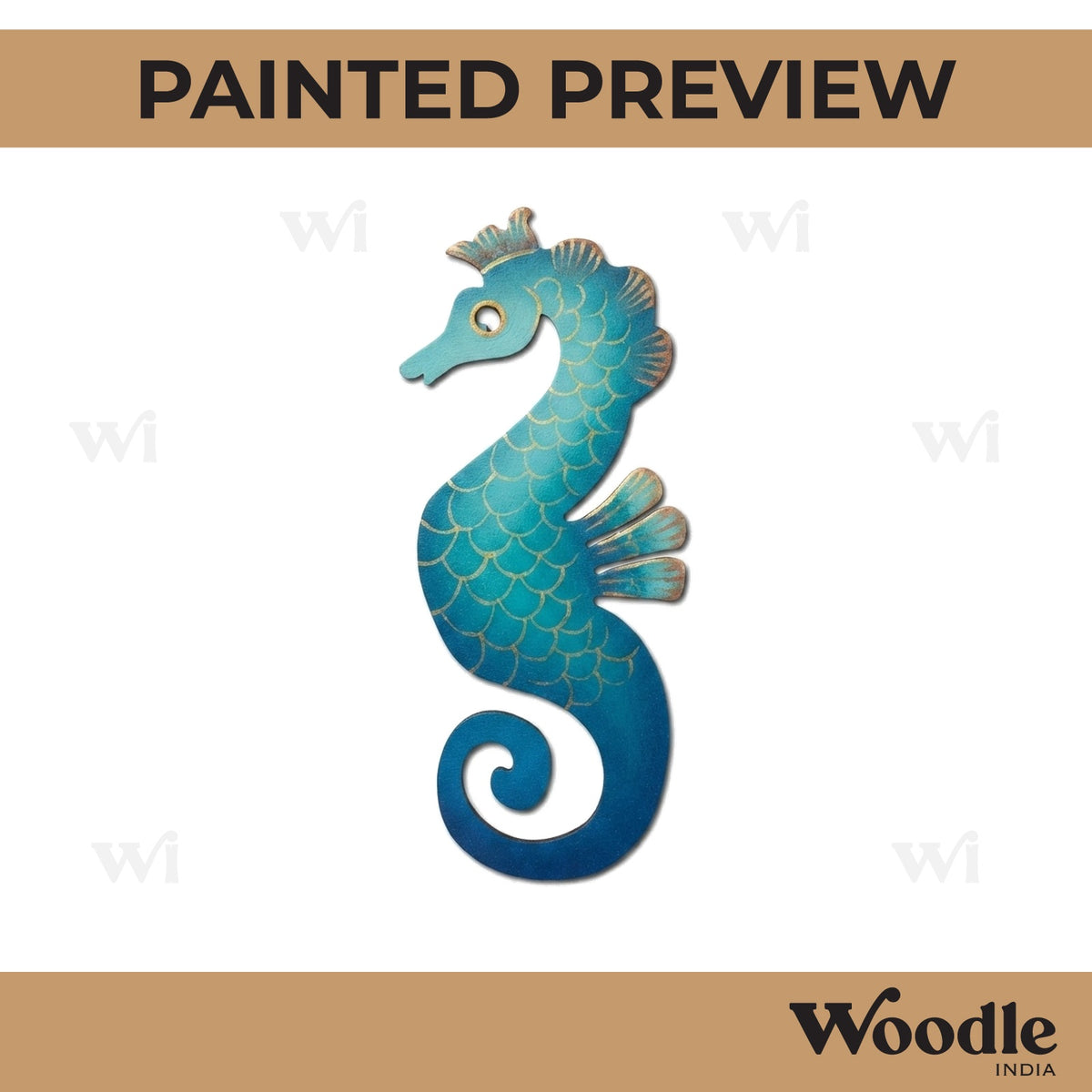Seahorse Cutout MDF Design 1