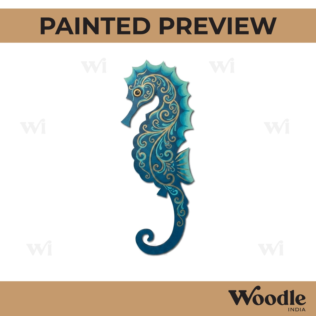 Seahorse Cutout MDF Design 2