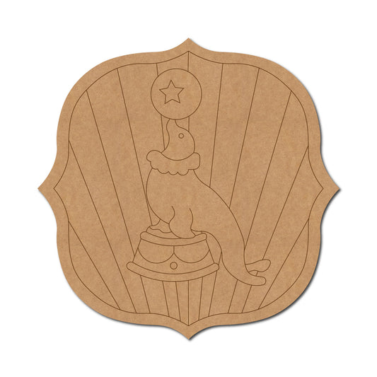 Seal In Carnival Circus Pre Marked MDF Design 1