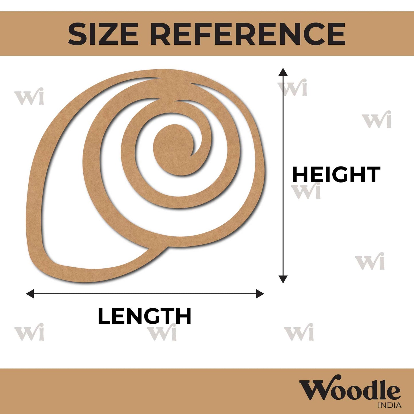 Seashell Cutout MDF Design 1