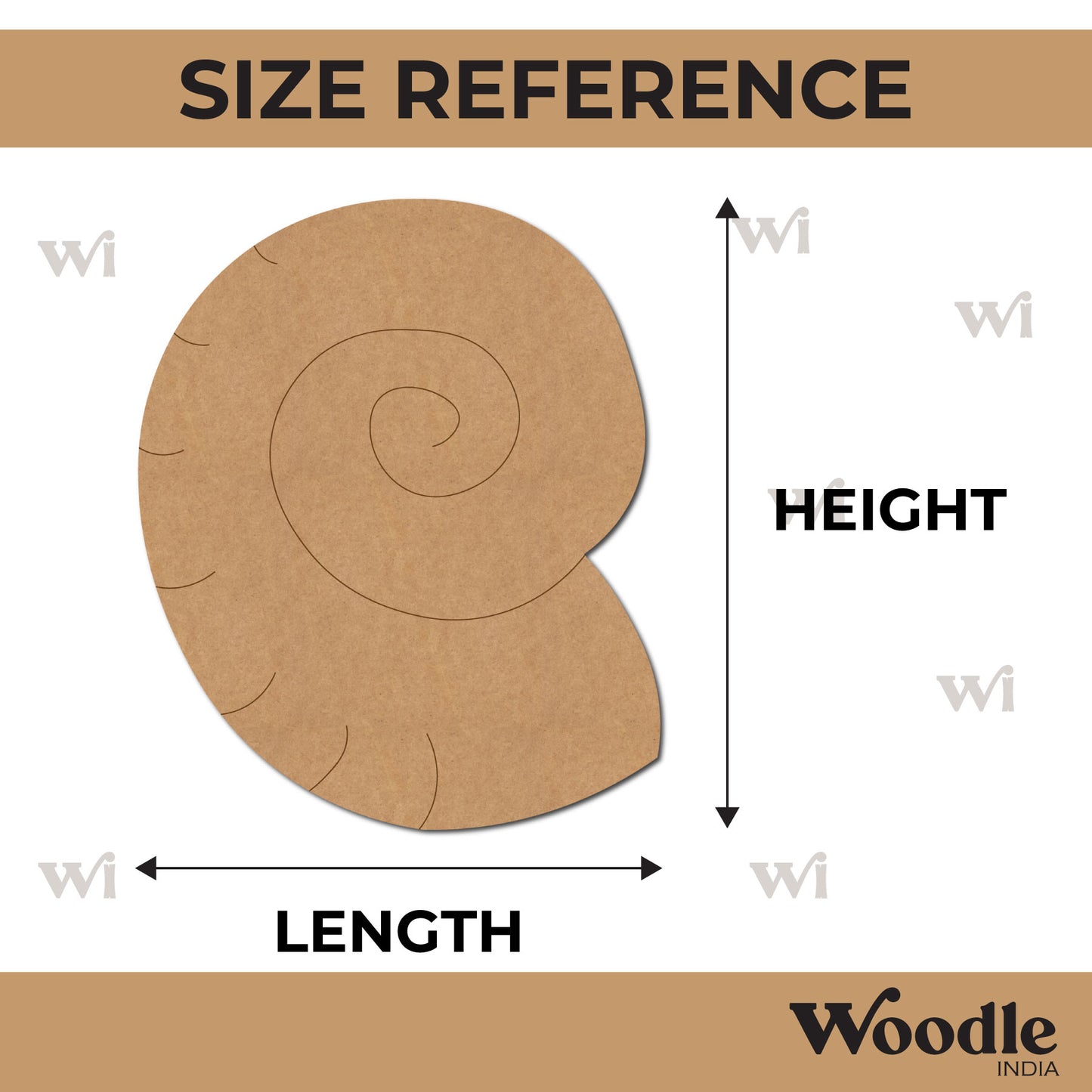 Seashell Pre Marked MDF Design 1