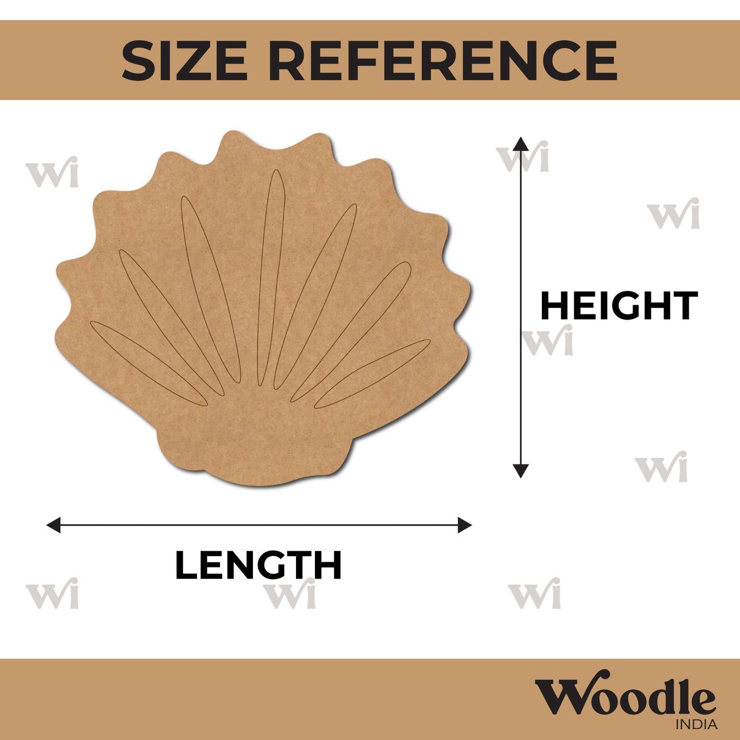 Seashell Pre Marked MDF Design 4