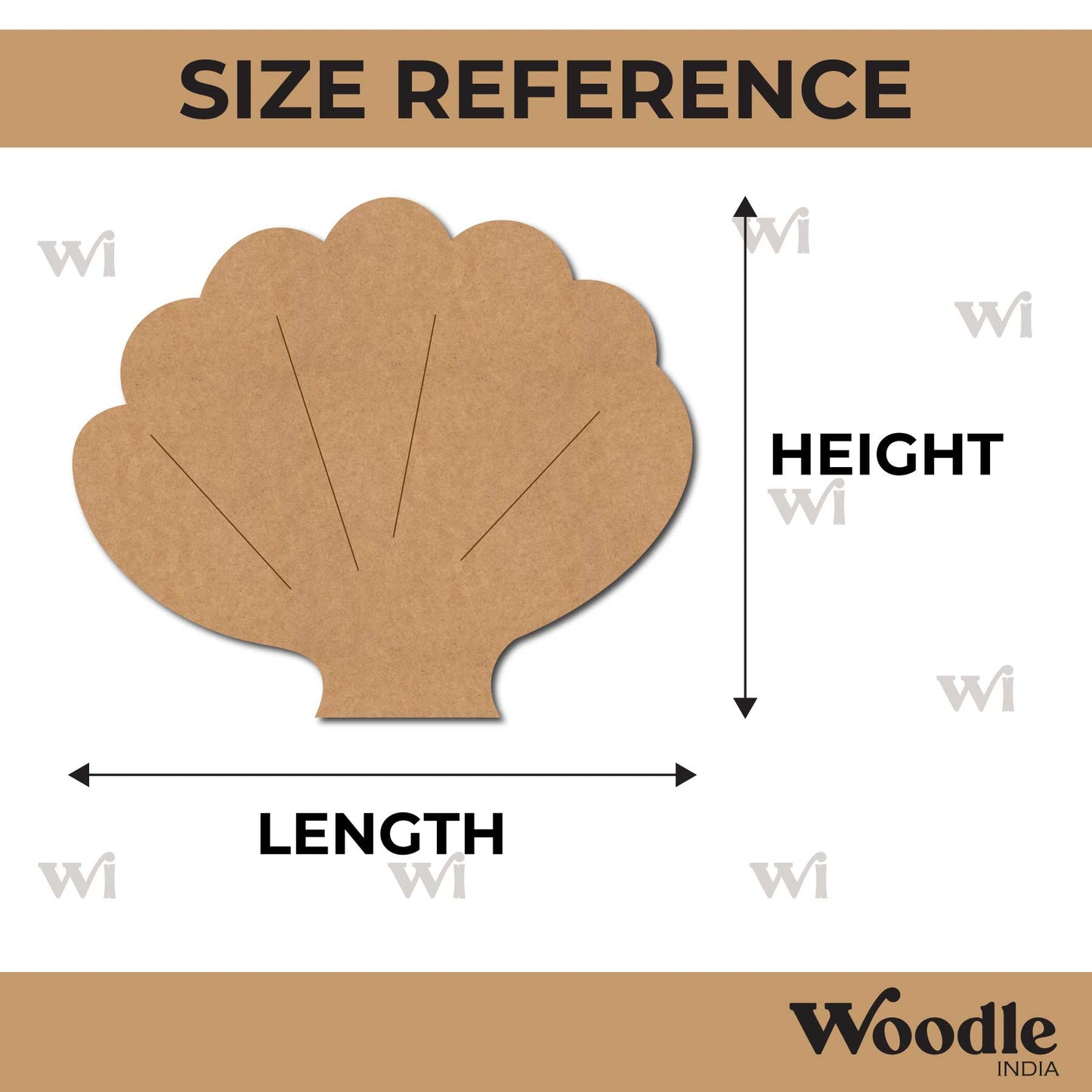 Seashell Pre Marked MDF Design 5