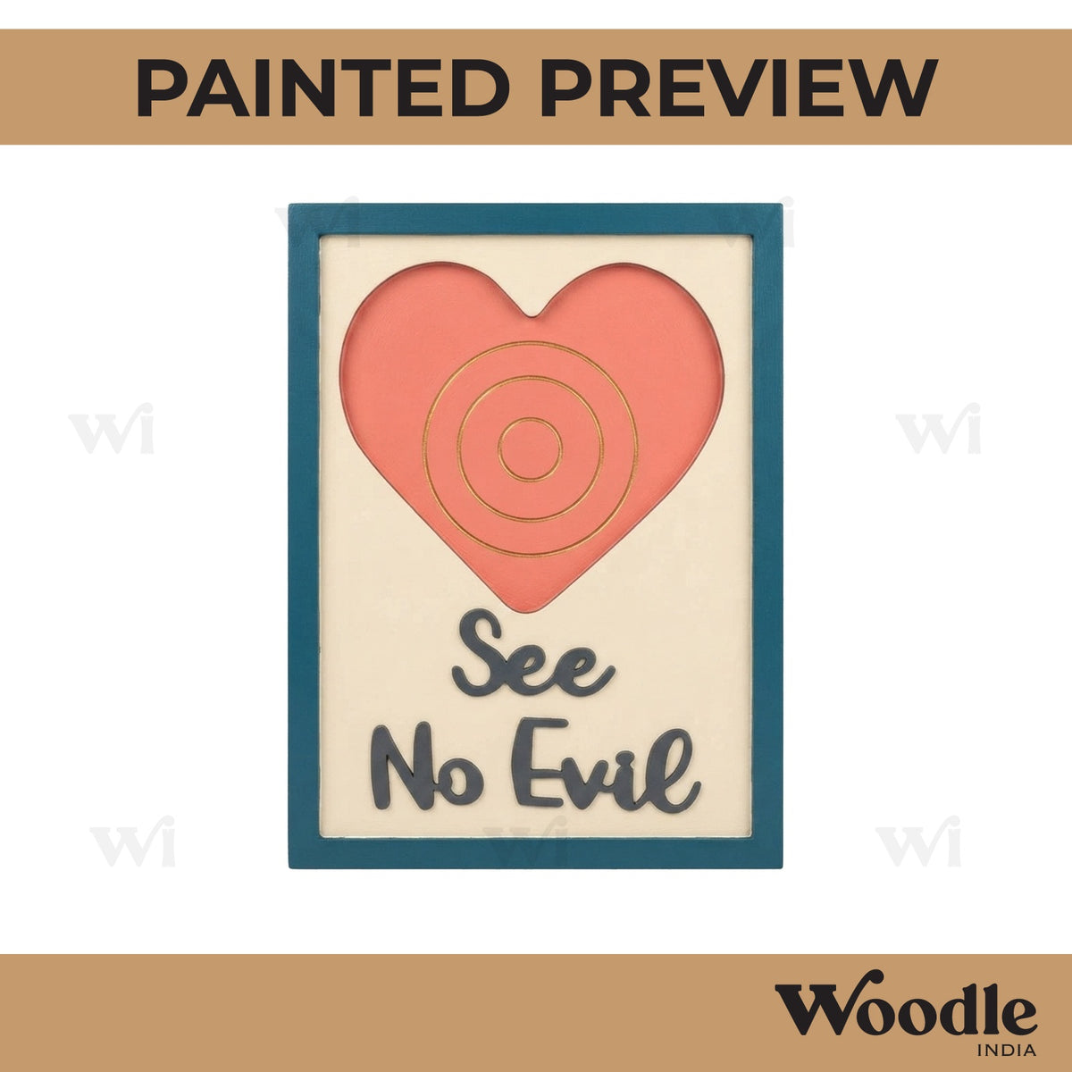 See No Evil Frame MDF Design 1