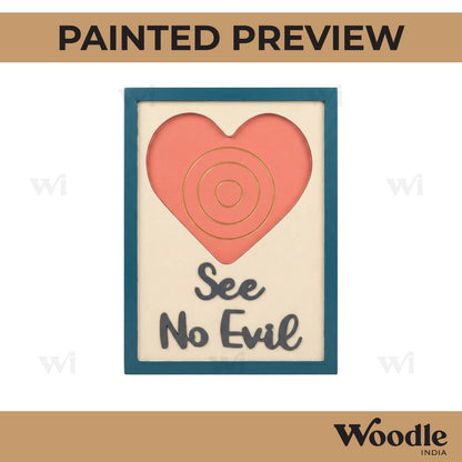 See No Evil Frame MDF Design 1