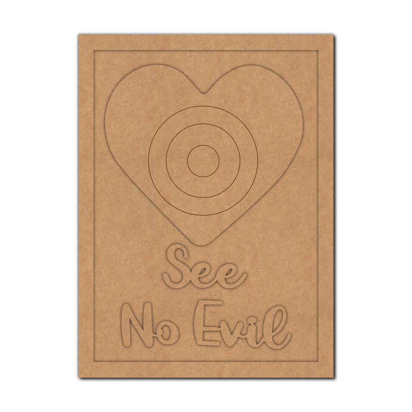See No Evil Frame MDF Design 1