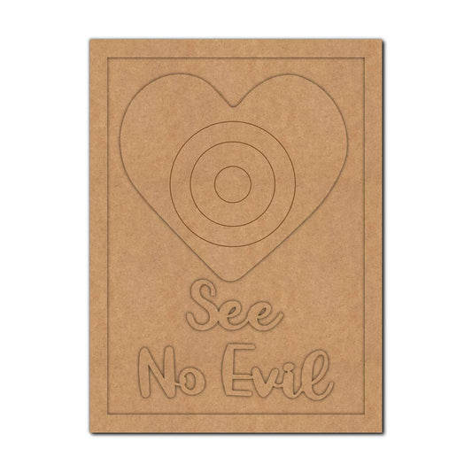 See No Evil Frame MDF Design 1