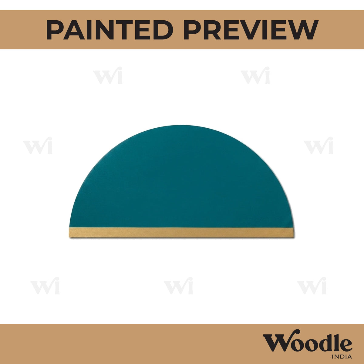 Semi Circle Base Cutout MDF Design 1