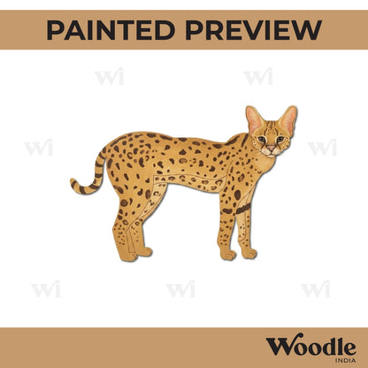 Serval Wild Cat Pre Marked MDF Design 1