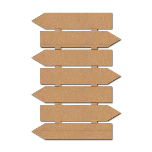 Seven Arrow Plank Nameplate MDF Design 1