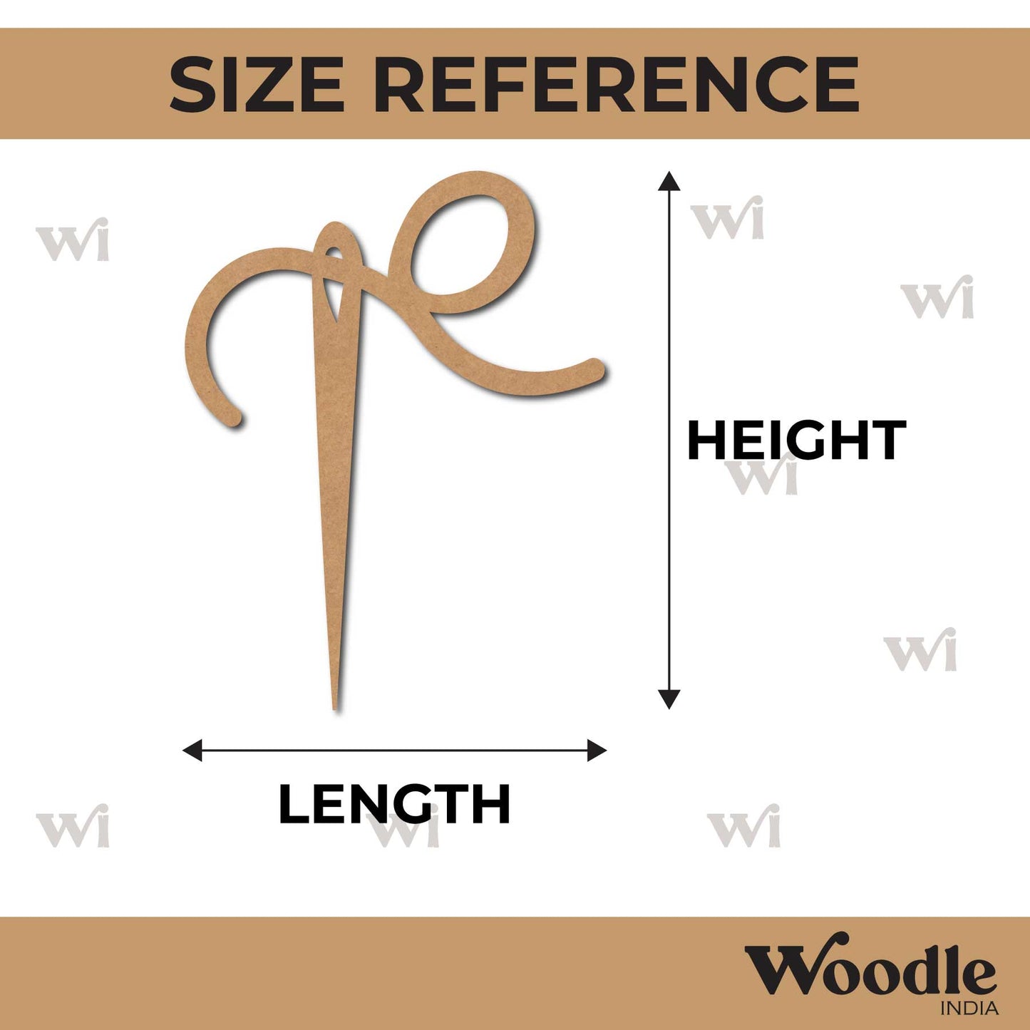 Sewing Needle Cutout MDF Design 1