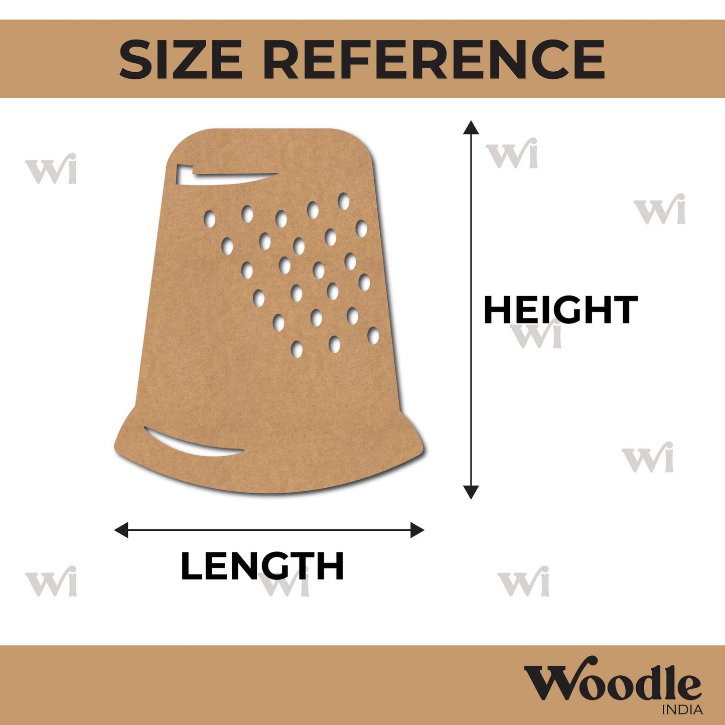 Sewing Thimble Cutout MDF Design 1