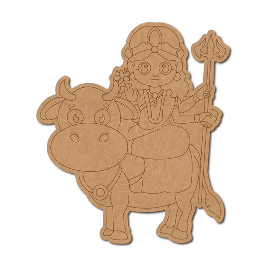 Shailaputri Goddess Durga Pre Marked MDF Design 1