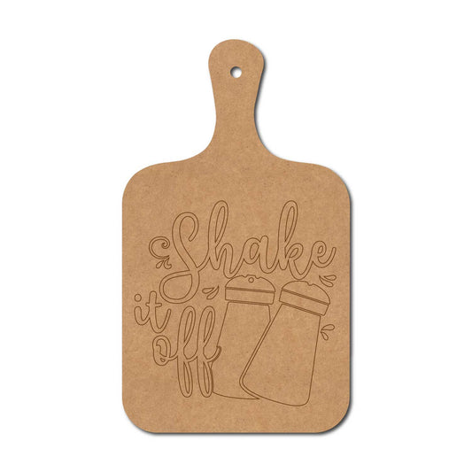 Shake It Off Pre Marked Chopping Board MDF Design 1