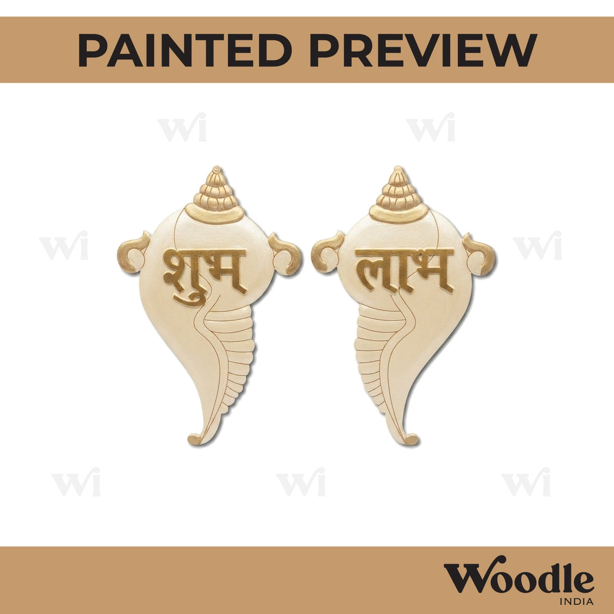 Shankh Shubh Labh Base MDF Design 1