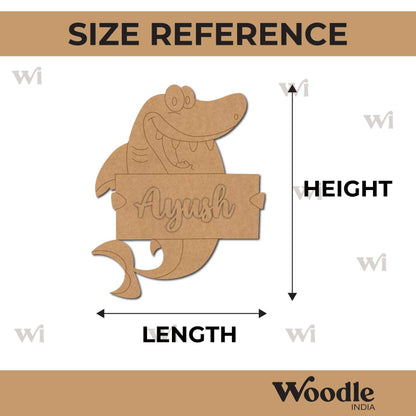 Shark Nameplate Pre Marked MDF Design 1