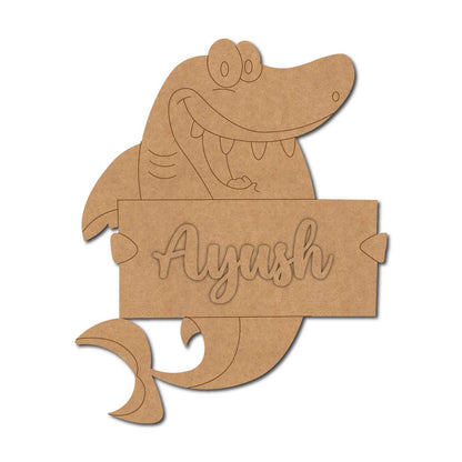 Shark Nameplate Pre Marked MDF Design 1