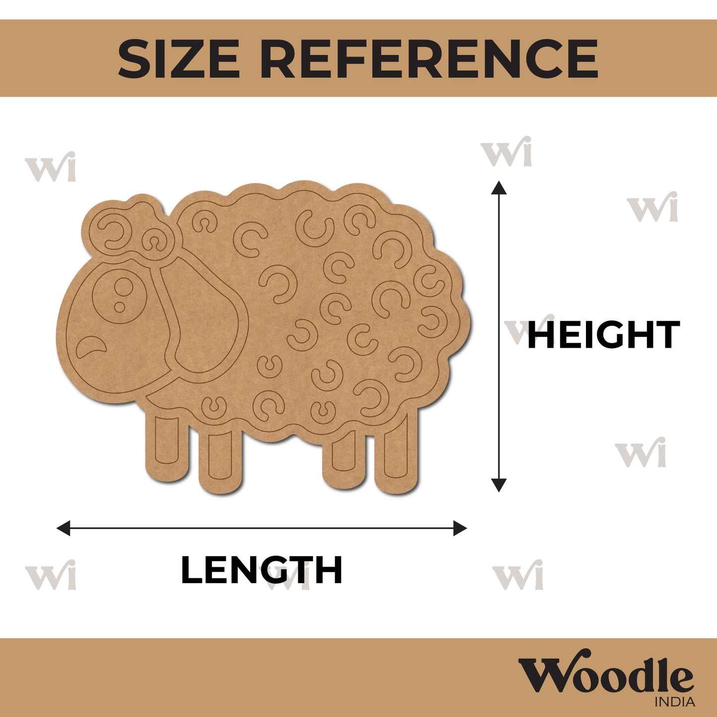 Sheep Pre Marked MDF Design 1