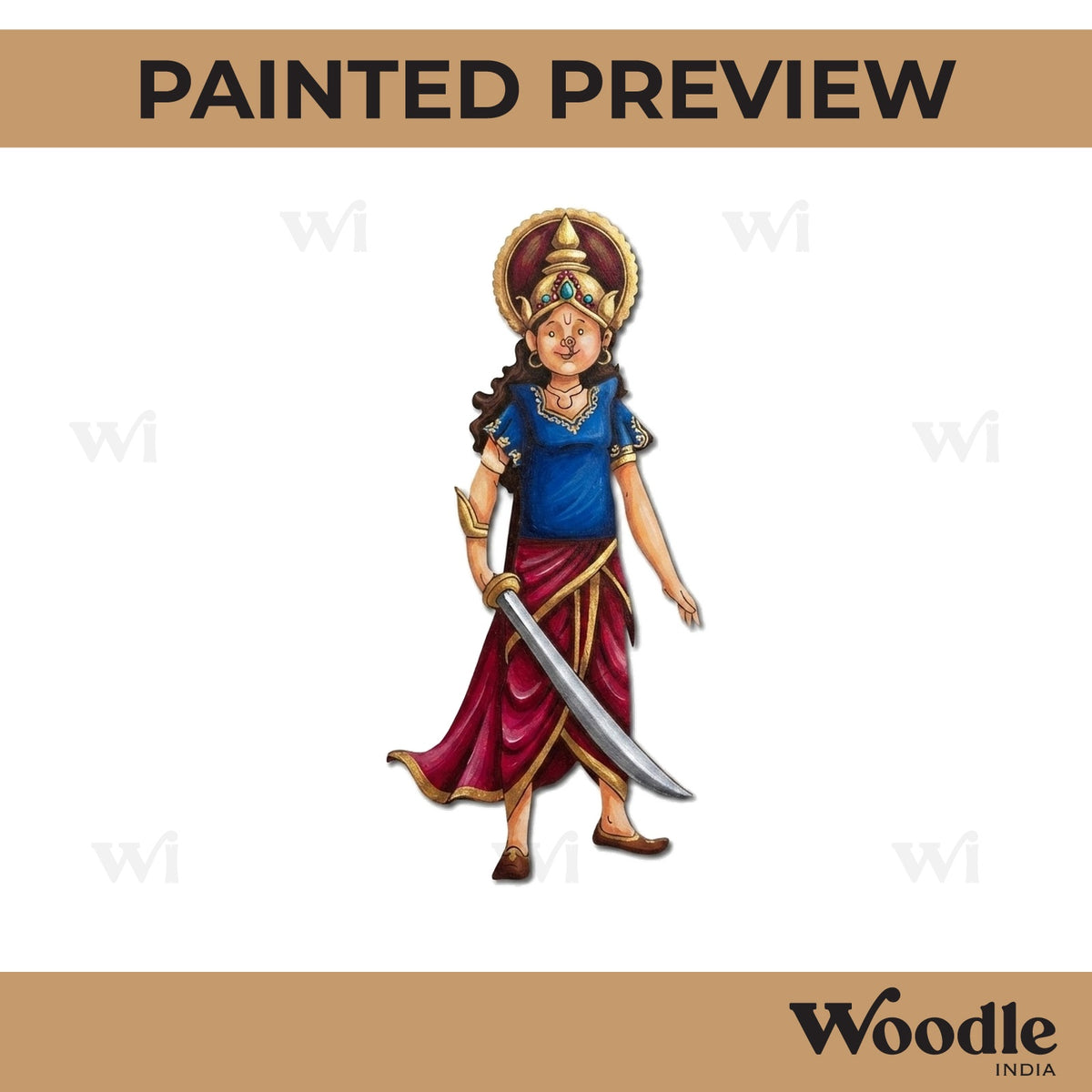 Shikhandi Mahabharata Pre Marked MDF Design 1