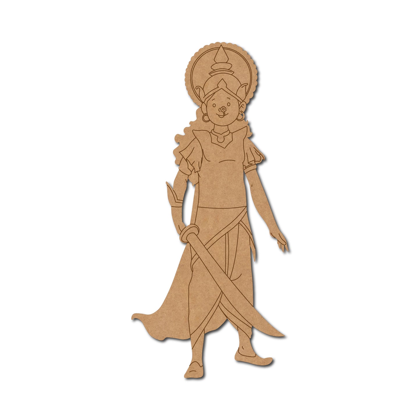 Shikhandi Mahabharata Pre Marked MDF Design 1