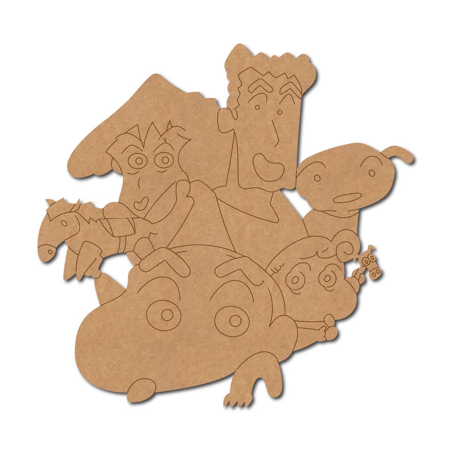 Shinchan Family Pre Marked MDF Design 1